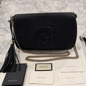 Gucci Black Crossbody Bag with Chain Strap